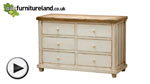 Watch Shabby Chic Solid Mango 6 Drawer Chest video