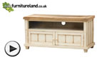 Watch Shabby Chic Solid Mango TV + DVD Cabinet with Drop-Down Door video