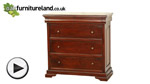 Watch Sleigh Solid Mahogany 3+1 Chest of Drawers video