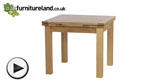 Watch 4ft 7" x 3ft Solid Oak Extending Dining Table (Seats up to 8 people Extended) video