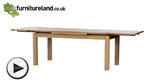 Watch 6ft x 3ft Solid Oak Extending Dining Table (Seats up to 12 people Extended) video