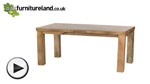 Watch Mantis Light Solid Mango 4ft x 2ft 6" Dining Table video