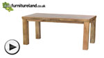 Watch Mantis Light Solid Mango 5ft x 2ft 6" Dining Table video