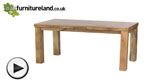 Watch Mantis Light Solid Mango 6ft x 3ft Dining Table video