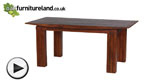Watch Tokyo Brown Teak Mango 6ft x 3ft Dining Table video