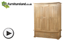 Watch Tokyo Solid Oak Triple Wardrobe video