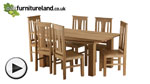 Watch Tokyo Solid Oak 6ft x 3ft Dining Table video