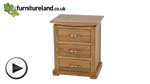 Watch Tokyo Solid Oak Bedside Chest video