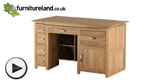 Watch Tokyo Solid Oak Large Computer Desk video